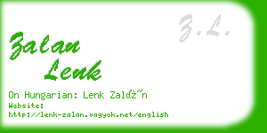 zalan lenk business card